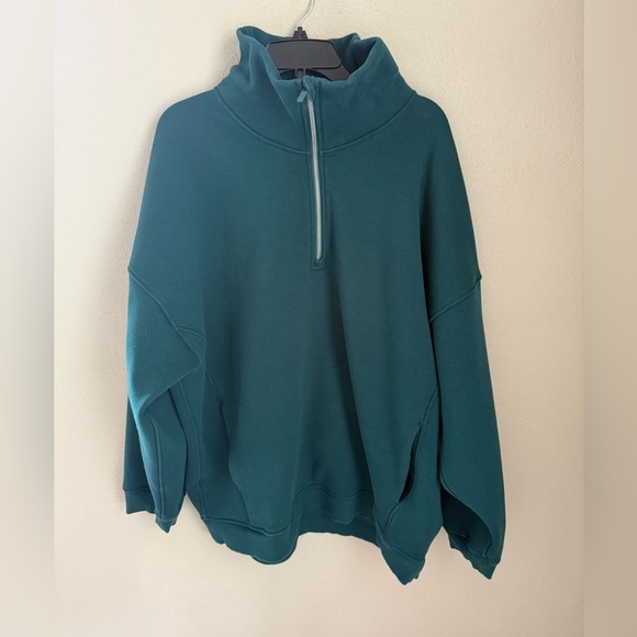 lululemon athletica Tops - Lululemon Thick Fleece Lined Oversized Funnel Neck Half Zip Sweatshirt - XL/XXL
